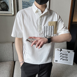 夏季翻领上衣polo衫男士帅气休闲短袖T恤衬衫PL8890-P55控75，男装Polo衫，电商B307