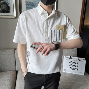 夏季翻领上衣polo衫男士帅气休闲短袖T恤衬衫PL8890-P55 控75图片