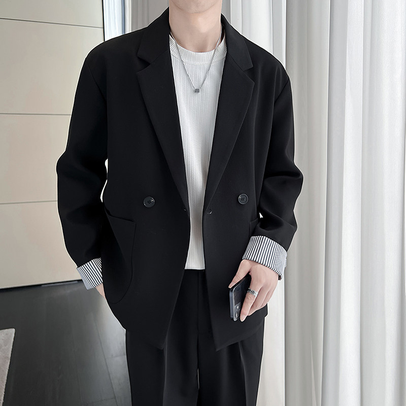 2025秋季男士帅气休闲宽松西装外套W6060-P95,男装西服套装,电商B307