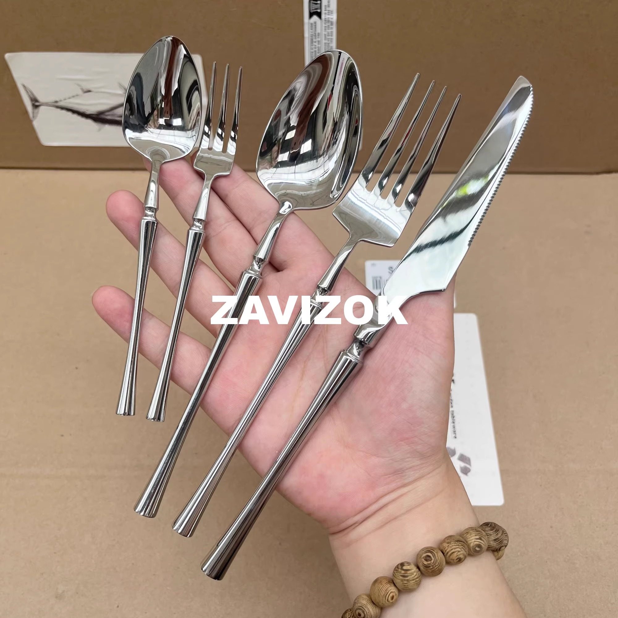 出口单 花枝手柄小蛮腰西餐刀叉勺子304餐具高级水果叉甜品勺,餐饮具,西餐餐叉,淘宝优惠券,粉丝福利购,淘宝优惠卷