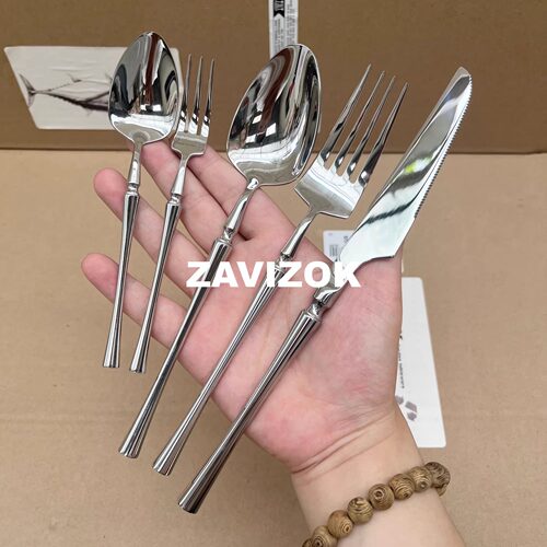 出口单 花枝手柄小蛮腰西餐刀叉勺子304餐具高级水果叉甜品勺
