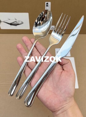 【基础款】出口加厚版本304西餐餐具刀叉勺子三件套ins风欧式叉子
