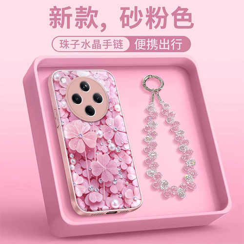 OPPOFindx8手机壳粉色珍珠四叶草