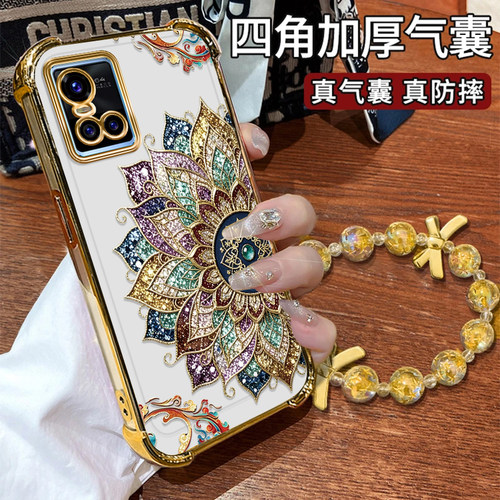 VIVOS10手机壳敦煌莲花纹电镀