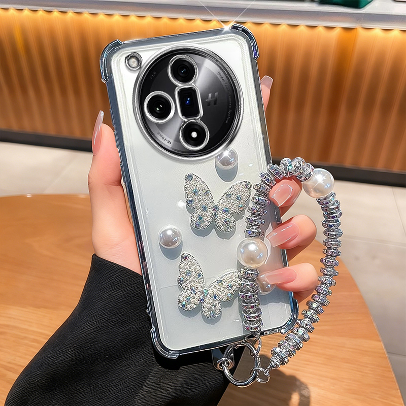 OPPOFindX7珍珠蝴蝶电镀四角防摔