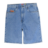 宽松复古潮牌纯色休闲五分裤 滑板牛仔短裤 男夏季 牛仔短裤 水洗经典