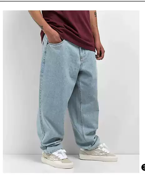 2024 New Foreign Trade American-Style Wide Straight-Leg Jeans for Men, Vintage Washed Loose Casual Trendy Long Pants