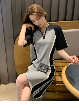 网红娃娃领连衣裙女夏季设计感