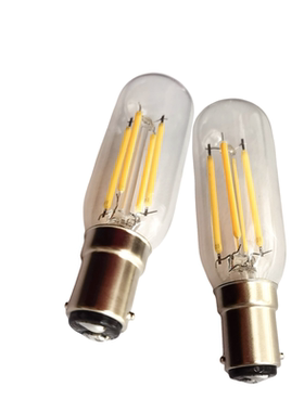 复古B15卡口灯泡220V230V4W40W暖光台灯泡缝纫机照明节能灯管状泡