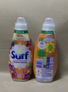 英国进口Surf洗衣液衣物香氛持久留香温和去污渍热带百合草本大瓶