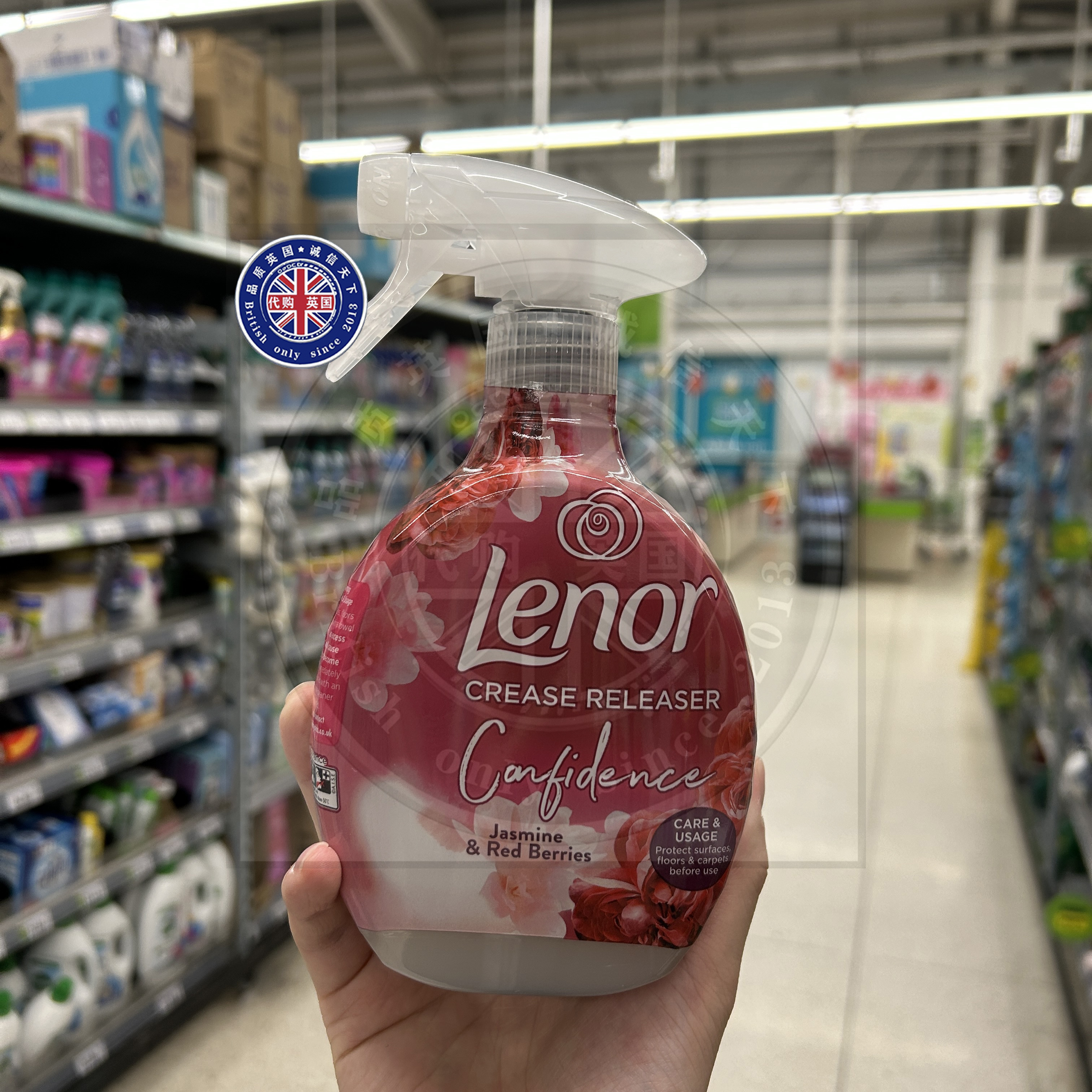 英国原装Lenor兰诺衣物免熨喷雾防皱剂快速除皱去褶平整 旅行便携