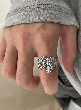 韩系ins小众设计感烟花叠戴开口戒指女简约百搭时尚食指戒