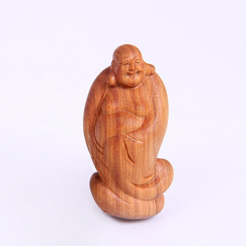 檀香木弥勒佛笑口常开工艺品