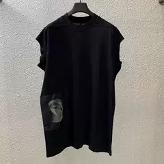 Trendy Brand R Dark Alien Loose Mid-Length Vest Black Tank Top Men's High-End Thin Sleeveless T-Shirt 26 Summer