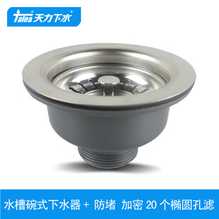 水池水漏过滤器XK223 洗菜盆配件 天力厨房水槽下水器 水盆落水器