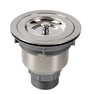 天力厨房SUS304洗菜盆提篮下水器 菜盆超长螺牙篮子落水器XK375