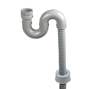 天力洗菜盆单槽下水管 水池落水耐沸水加长排水管配件防臭GF009