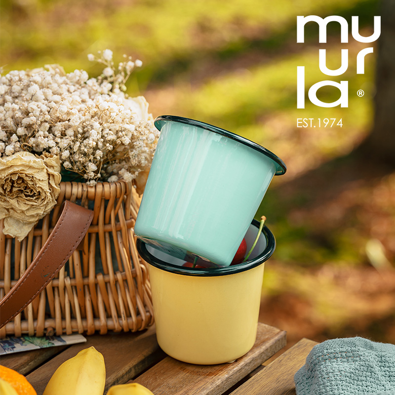 muurla芬兰系列家用冷饮搪瓷杯