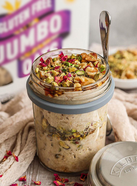 英国Kilner Breakfast Jar早餐酸奶麦片玻璃密封罐沙拉便携带勺套