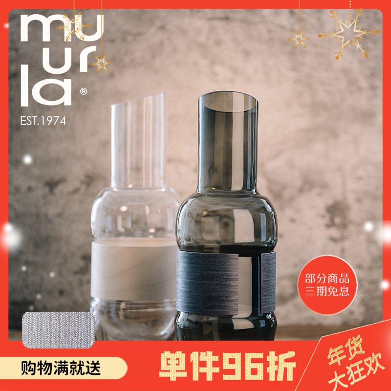 芬兰muurla现代轻奢玻璃花瓶透明水培插花瓶客厅餐桌家居摆件北欧,家居饰品,花瓶,淘宝优惠券,粉丝福利购,淘宝优惠卷
