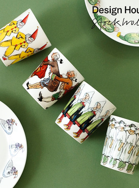 瑞典进口Design House Elsa Beskow系列骨瓷马克杯家用早餐碗托盘