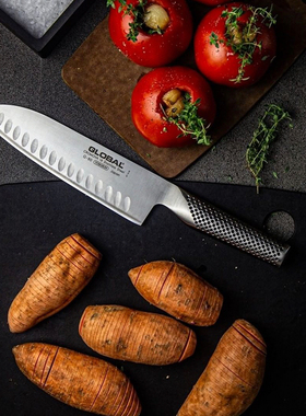 原装进口日本具良治GLOBAL不锈钢防粘三德刀主厨刀家用刀具切菜刀