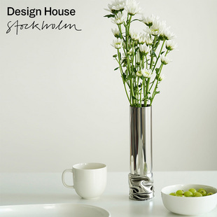 瑞典design Vase系列不锈钢花瓶高级艺术摆件 house进口Hydraulic