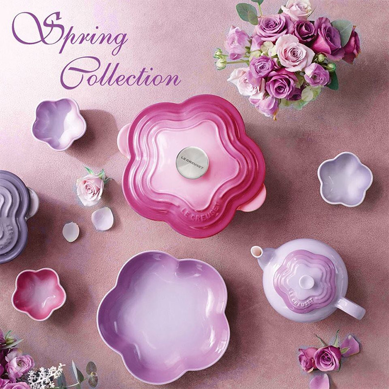 LeCreuset炻瓷汤盘两件套花形