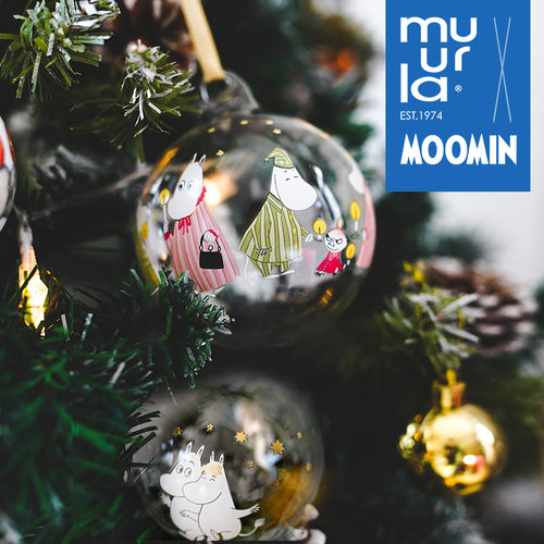 芬兰muurla姆明手工玻璃球圣诞树