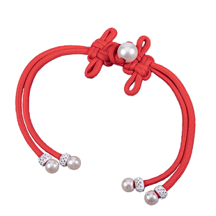 中式盘扣国风纽扣珍珠大衣对扣红色中国结辅料羽绒服毛呢毛衣扣子