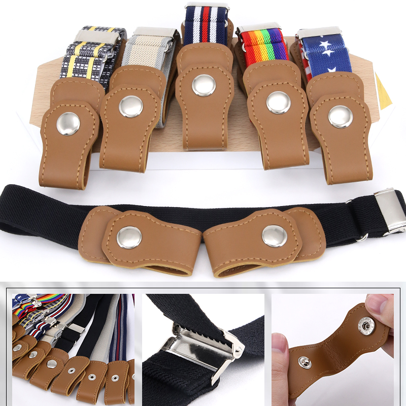 儿童裤子加厚高弹力松紧带可调节卡扣细宽腰带懒人裤腰橡筋绳辅料