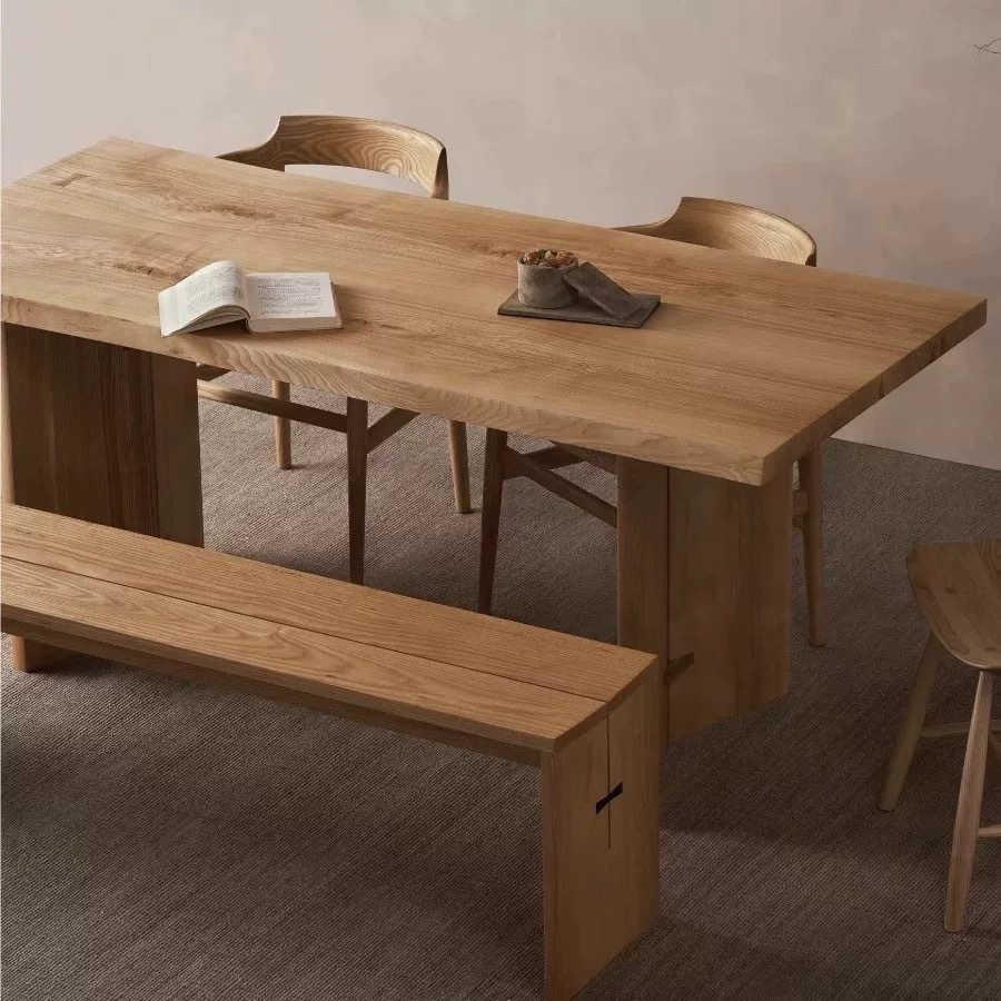 原木整板双拼白蜡木餐桌小户型蝴蝶结实木饭桌不规则自然边餐桌椅,商业/办公家具,餐桌椅系列,淘宝优惠券,粉丝福利购,淘宝优惠卷