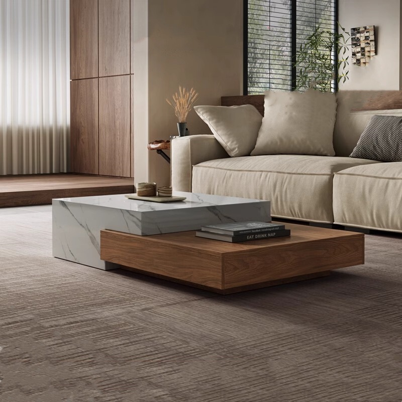 意式茶几岩板极简长方形客厅家用设计师新款简约小户型茶桌