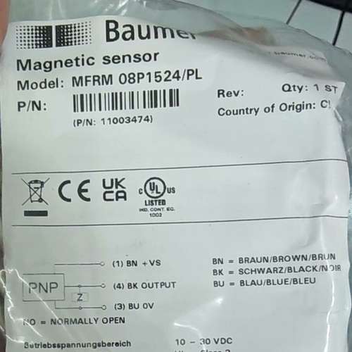 Baumer堡盟MFRM 08P1524/PL磁式接近开关1