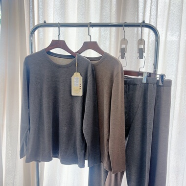 庄泰7613正品羊绒蚕丝御寒圆领养肤男保暖套装秋衣秋裤