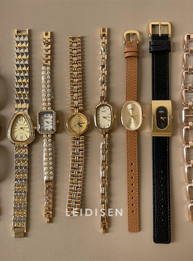 样板房衣帽间装饰品摆件女士电子时尚皮质钢带仿真手表模型新款