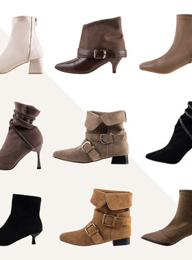 样板房衣帽间衣柜鞋柜展厅小羊皮长靴子道具摆件陈列装饰品马丁靴