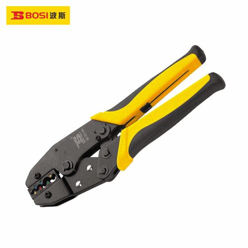 波斯工具 棘轮式端子压接钳 0.5-6mm2裸端子接线钳 BS-D2119A