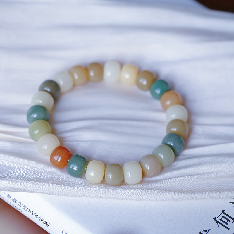多宝色天然白玉菩提子款手链
