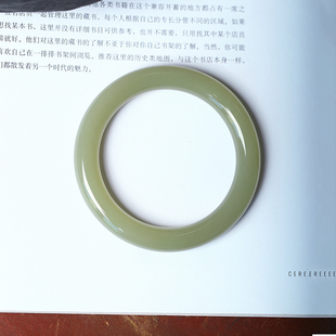 天然和田玉青海青玉冰晴水手镯 水头肉感好 女款玉石镯子饰品礼物