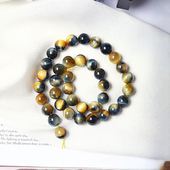 天然梦幻虎眼石虎睛石散珠子DIY串珠手链饰品配件材料圆珠半成品