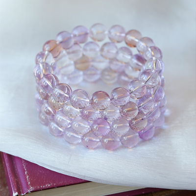 天然净体紫黄晶单圈手链