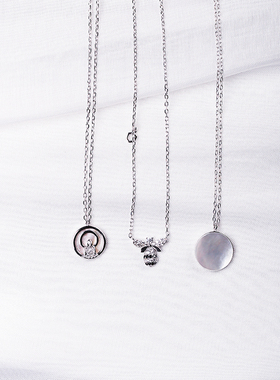 S925银行者小蜜蜂项链锆石