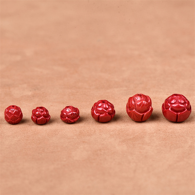 高含量原矿朱砂红纱配件坠子diy