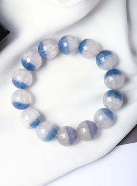 工厂处理福利价天然拉丝蓝萤石聚宝盆款手链女款水晶萤石手链饰品