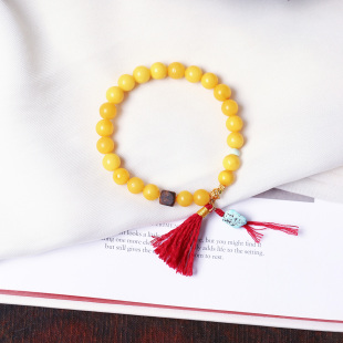 女款 手链 饰品 天然蜜蜡老蜜蜡圆珠原创搭配款 年末捡漏福利货不多