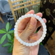 精品 男女玉石白玉手串饰品 天然和田老料羊脂白玉直切珠手链