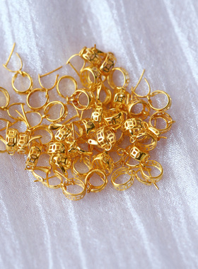 特价工厂一手货源18K金钱币款吊坠专用夹扣扣头DIY配件材链K金配