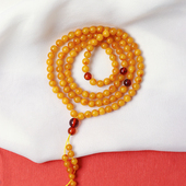 琥珀蜜蜡项链手串饰品 男女款 天然蜜蜡老蜜蜡圆珠款 手链佛珠链