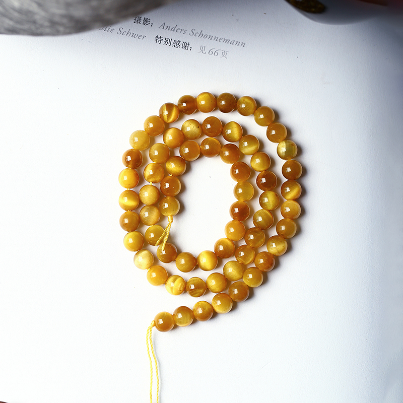 QAQA水晶金虎眼半成品散珠
